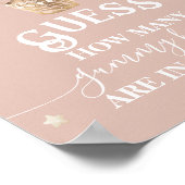 テディベアバルーンベイビーシャワー推測ゲーム ポスター (角)