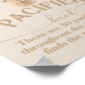 テディベアバルーンベビーシャワーおしゃぶり狩り ポスター (角)