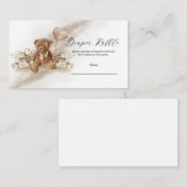 テディベアバルーンベビーシャワーおむつラッフル エンクロージャーカード (正面/裏面)