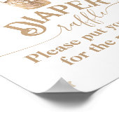 テディベアバルーンベビーシャワーおむつラッフル ポスター (角)