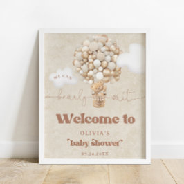 テディベアバルーンベビーシャワーへようこそ ポスター