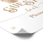 テディベアバルーンベビーシャワーゲストブック ポスター (角)