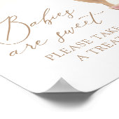 テディベアバルーンベビーシャワーベビーは甘い ポスター (角)