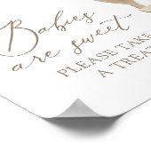 テディベアバルーンベビーシャワーベビーは甘い ポスター (角)