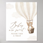 テディベアバルーンベビーシャワーベビーは甘い ポスター (正面)