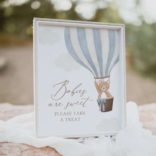 テディベアバルーンベビーシャワーベビーは甘い ポスター