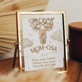 テディベアバルーンベビーシャワーモモモモザバー ポスター