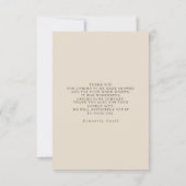 テディベアバルーンベビーシャワー小さいありがとう サンキューカード (裏面)