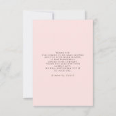 テディベアバルーンベビーシャワー小さいありがとう サンキューカード (裏面)