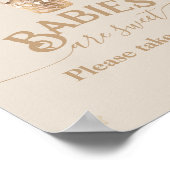 テディベアバルーンベビーシャワー甘いお菓子 ポスター (角)