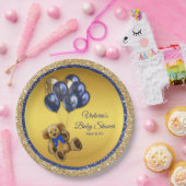 テディベアバルーンベビーシャワー紙プレート ペーパープレート (パーティー)