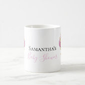 テディベアバルーンホワイトピンクコーヒーマグ コーヒーマグカップ (中央)