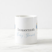 テディベアバルーンホワイトブルーコーヒーマグ コーヒーマグカップ (中央)