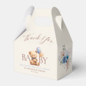 テディベアバルーンボホブルーバラフローラ フェイバーボックス (正面サイド)