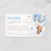 テディベアバルーンボーイおむつラッフルカード エンクロージャーカード (正面)