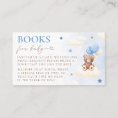 テディベアバルーンボーイブックベビーカード エンクロージャーカード (正面)