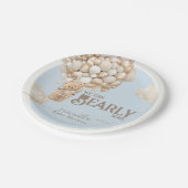 テディベアバルーンボーイブルーベビーシャワー ペーパープレート (アングル)