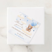 テディベアバルーンボーイベビーシャワーメッセージカード フェイバータグ (インサイチュ)