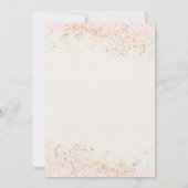 テディベアバルーンメイブピンクガールベビーシャワー 招待状 (裏面)