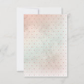 テディベアバルーン女の子Bearly待ち赤ちゃんシャワー サンキューカード (裏面)