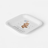 テディベアバルーン性別の表示 ペーパープレート (傾斜あり)