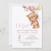 テディベアバルーン招待状 招待状 (正面)