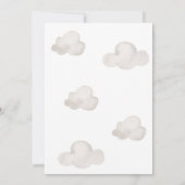 テディベアバルーン男女兼用ベビーシャワー 招待状 (裏面)