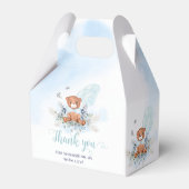 テディベアバルーン真珠のように待つ青い赤ちゃんシャワー フェイバーボックス (裏面サイド)