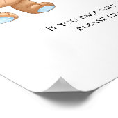 テディベアバルーン赤ちゃんシャワーおむつラッフルポス ポスター (角)