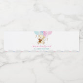 テディベアバルーン赤ちゃんシャワー水ボトルラベル ペットボトルラベル (シングルラベル)