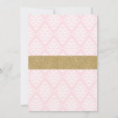 テディベアバレリーナファースト誕生日 招待状 (裏面)