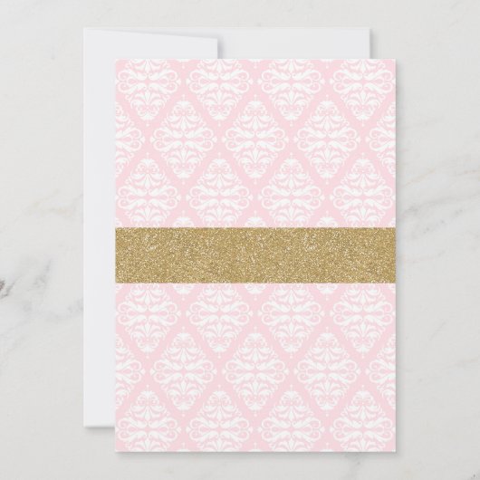 テディベアバレリーナファースト誕生日 招待状 (裏面)