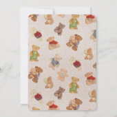 テディベアバーリーウェイベビーシャワー招待状 招待状 (裏面)