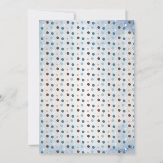 テディベアバーリーウェイボーイベビーシャワーアドバイス 招待状 (裏面)