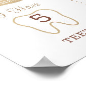 テディベアバーリーウェイマイルストンベビー1st誕生日 ポスター (角)