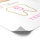 テディベアバーリーウェイマイルストンベビー1st誕生日 ポスター (角)