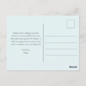 テディベアパイロットベビーシャワーありがとう ポストカード (裏面)