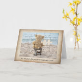 テディベアパズル カード (黄色い花)