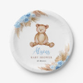 テディベアパンパスグラス ペーパープレート (正面)
