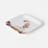 テディベアパンプキン – 1歳の誕生日 ペーパープレート (傾斜あり)