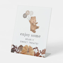 テディベアパンプキン – 1st誕生日 – スイートトリートメント 台座サイン