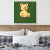 テディベアパーソナライズされたキャンバス印刷 キャンバスプリント (インサイチュ (寝室))