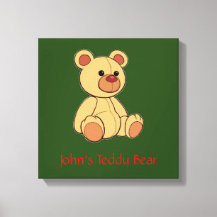 テディベアパーソナライズされたキャンバス印刷 キャンバスプリント