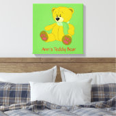 テディベアパーソナライズされたキャンバス印刷 キャンバスプリント (インサイチュ (寝室))