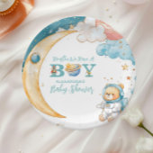 テディベアヒューストン我々は男の子の宇宙を持っている ペーパープレート