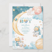 テディベアヒューストン我々は男の子の宇宙を持っている 招待状 (正面)