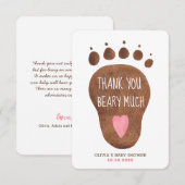 テディベアビアリーの多くのベビーシャワーサンキューカード サンキューカード (正面/裏面)