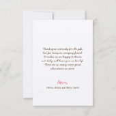 テディベアビアリーの多くのベビーシャワーサンキューカード サンキューカード (裏面)