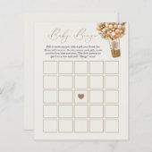 テディベアビンゴベビーシャワーゲーム (正面/裏面)