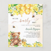 テディベアビーズハニカム予算ベビーシャワー (正面)